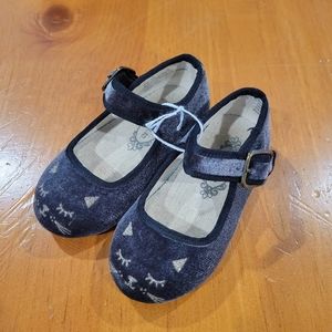 New Grey Velvet Kitten Shoes